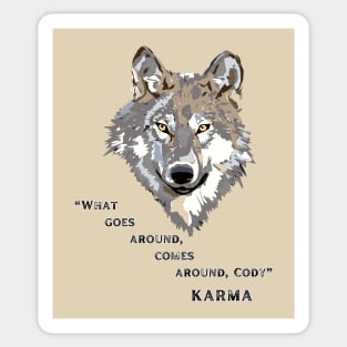 Wolf Karma Sticker